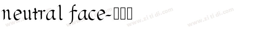 neutral face字体转换